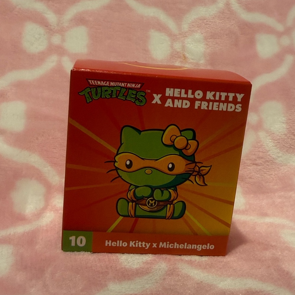 Hello Kitty x Michelangelo Action Figure - Green and Orange